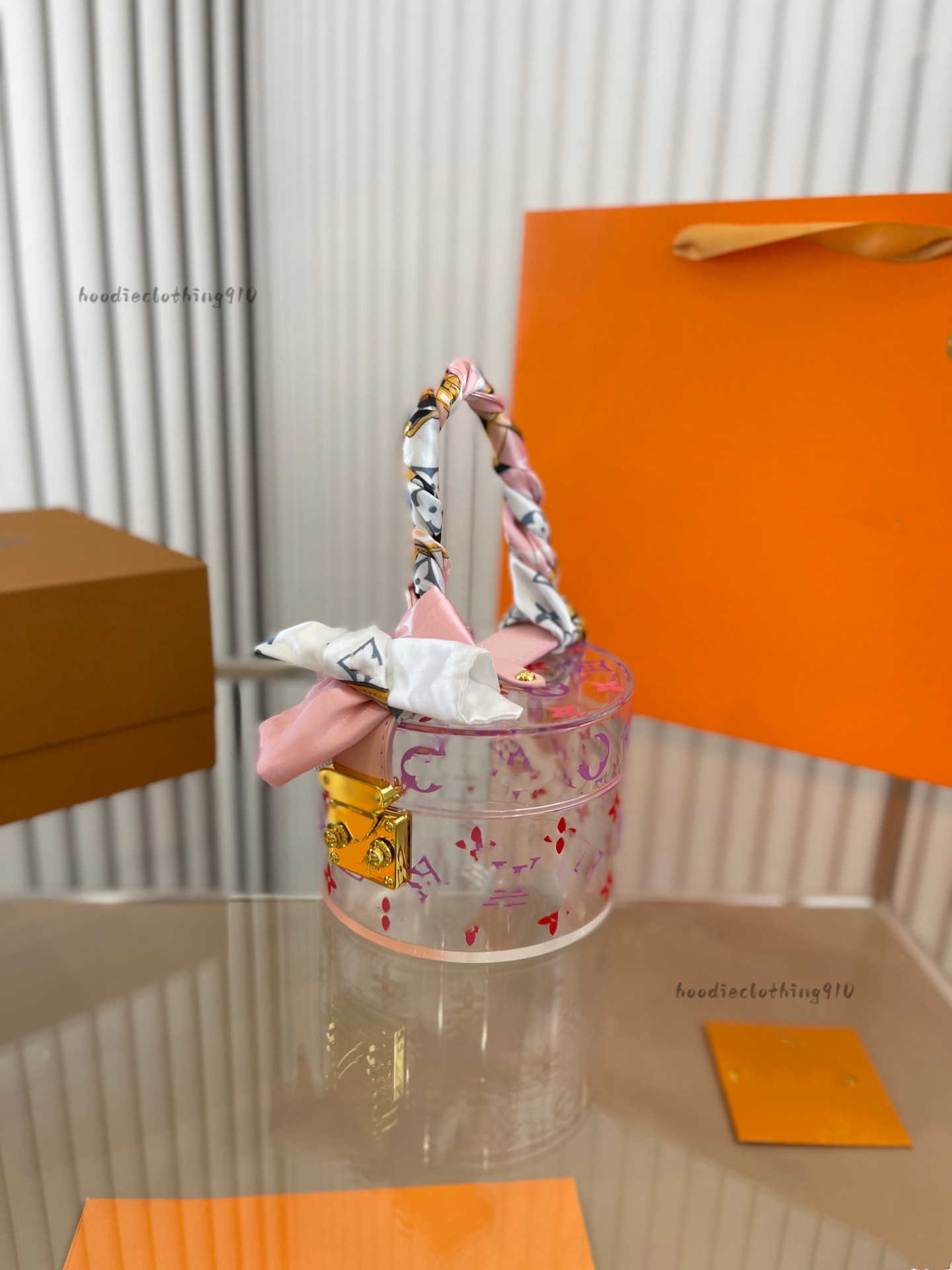 Shoulder Bags Luxurys Designers Handbags Purses Women Cosmetic Bag Transparent Box High Quality Fashion PVC Jelly Clear Handbag With Silk Scarf Wallet