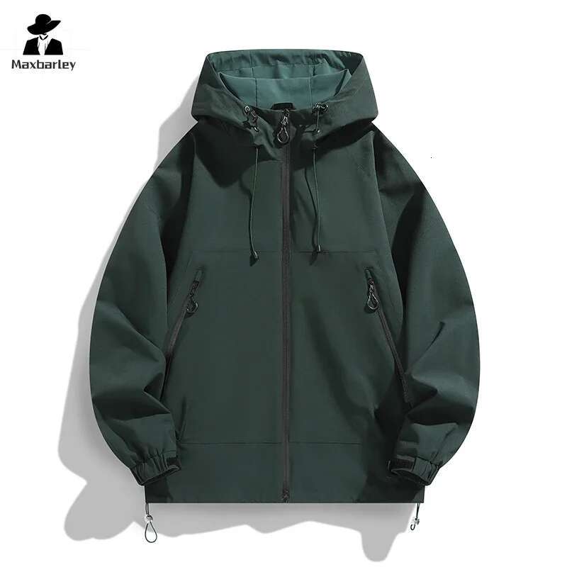 Techwear Windbreaker Men's Autumn Casual Waterproof Wear-resistant Mountaineering Jacket Riding Clothing Rainproof Hooded Coat