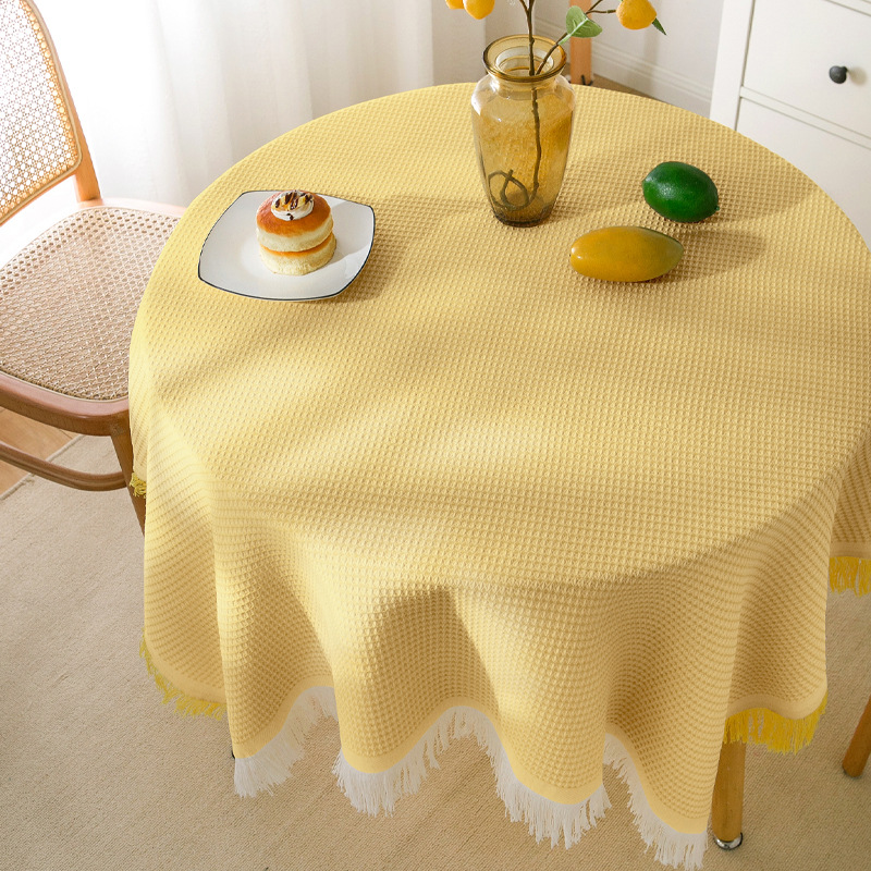 Simple Round Table, Advanced Sense Waterproof and Oil-proof Background, Photo Atmosphere, Tablecloth