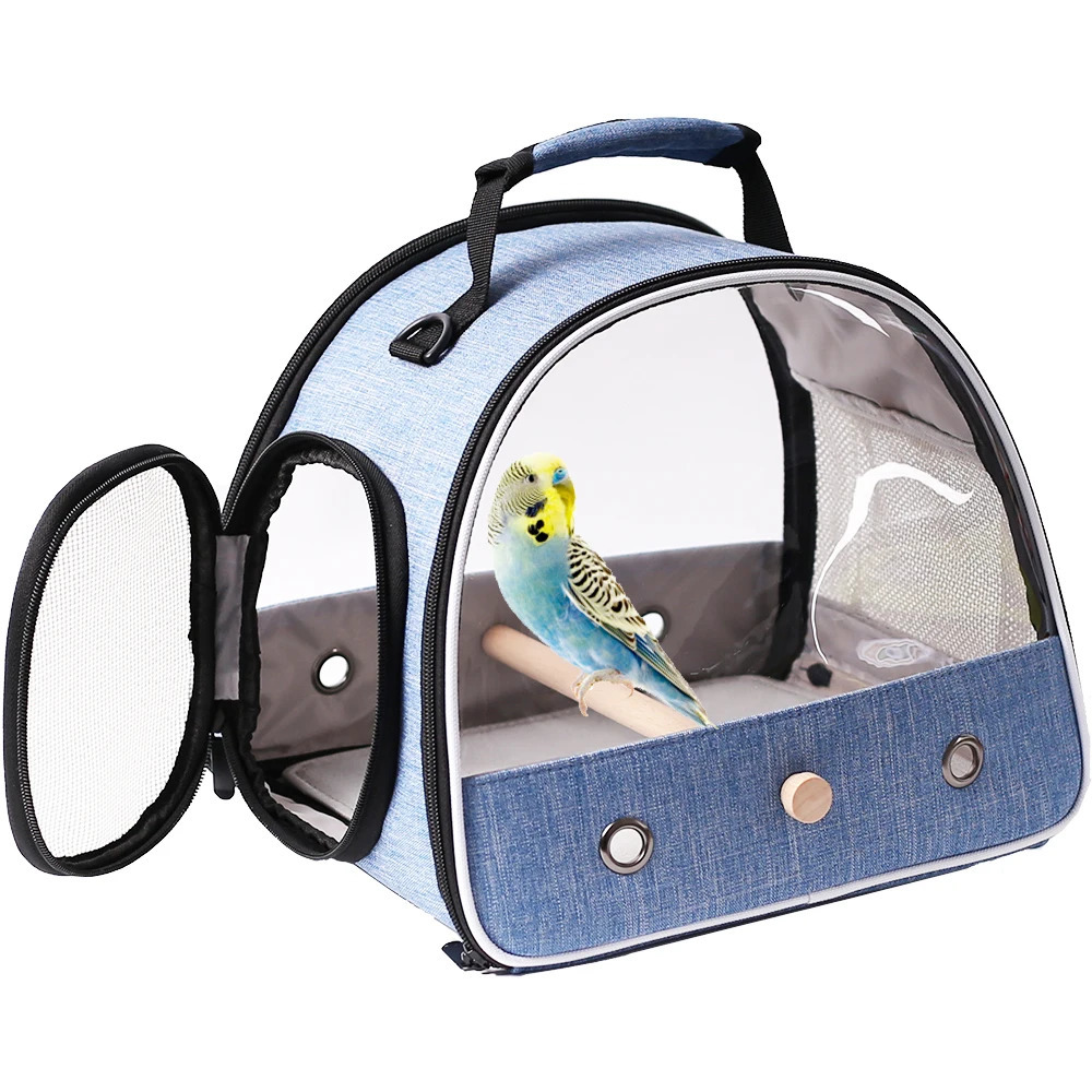 Small Pet Backpack Portable Travel Backpack Side Window Foldable Outdoor Rat Rabbit Parakeet Bird Bag 250206