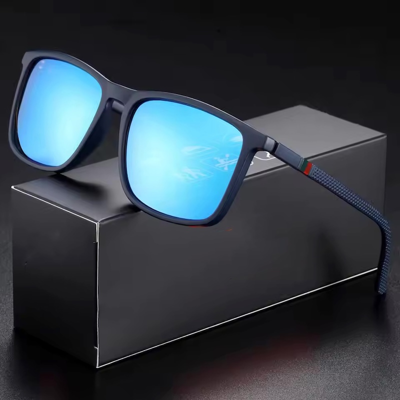 CB Sports Sunglasses for Men Polarized Comfortable Wear Square Sun Glasses Male Light Weight Eyewear Accessory with Origina CAVALLO BIANCO