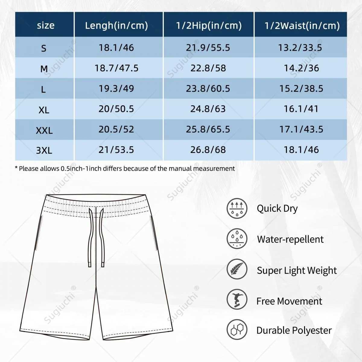 Cuba Flag Color 3D Mens Swimming Beach Surfing Pants Swim Shorts Trunks Compression Liner 2 in 1 Quick-DryT250213
