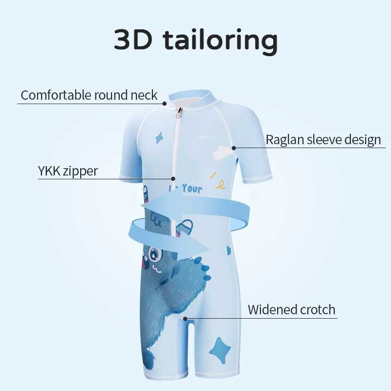 COPOZZ Baby Boy Girl Swimsuit UV Protection UPF50+ One Piece Kids Girls Swimwear for 3-12 Years Children Swimming Suit Beachwear Z250214