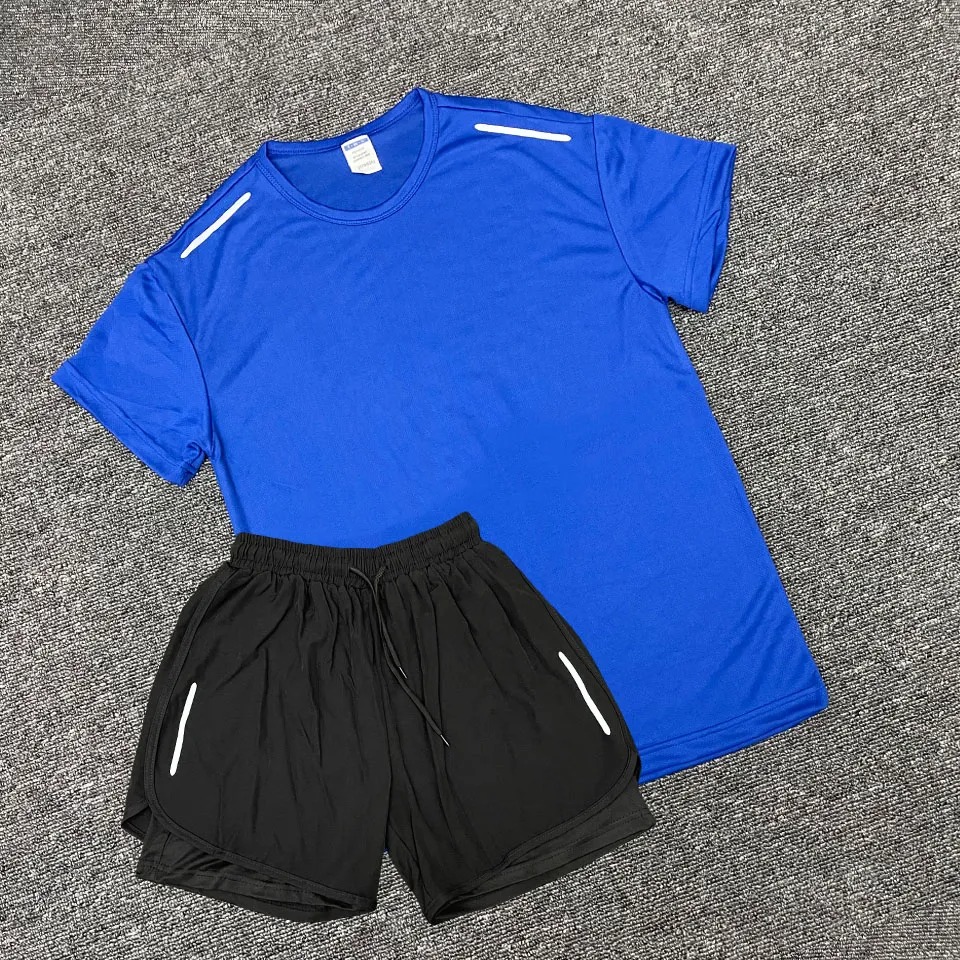 Mens Tracksuits Tech Set Designer Tracksuit T Shirts Shorts Two-piece Womens Fiess Suit Print Quick Drying and Breathable Sportswear Basketball T-shir