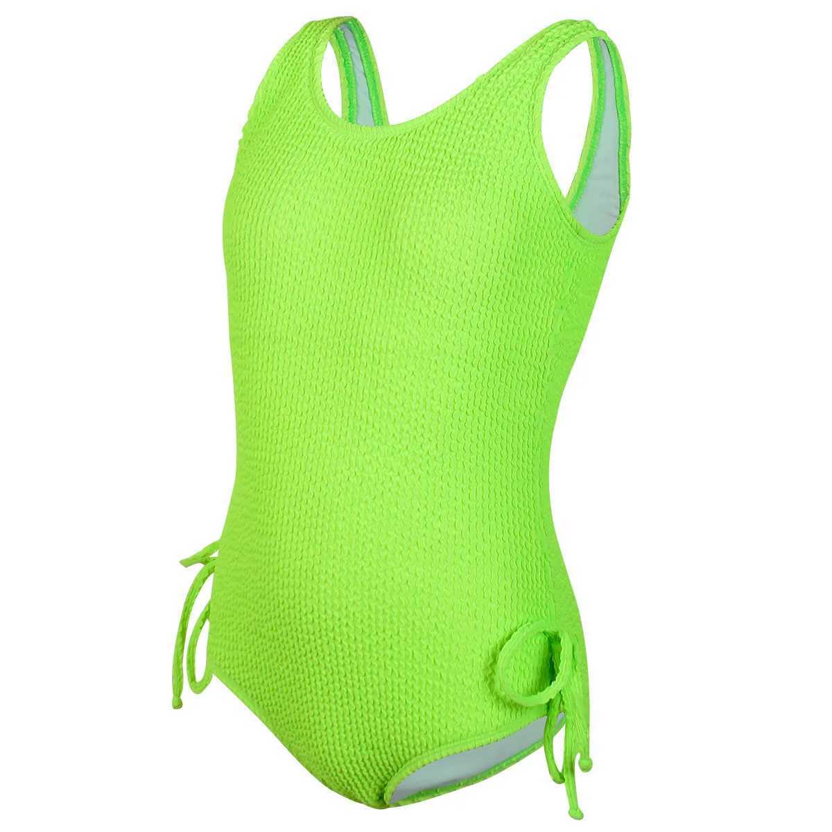 Neon Girls Teens One Piece Swimsuit 7-12 Years Summer Kids Swimwear Children Beachwear Sports Bathing Swimming Suits Monokini Z250214