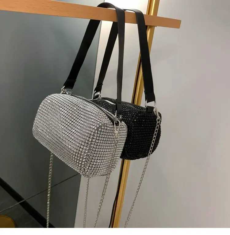 Shiny Diamond Chain Small Handbag Crystal Rhinestone Crossbody Messenger Bags for Wen Bling Purse ning Par Clutch Bags Z250318