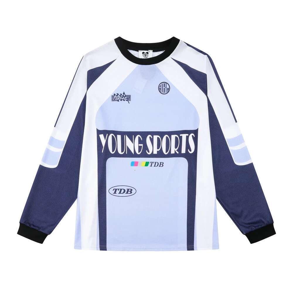 Streetwear Contrast Color Sports Mens Baseball Shirts Long Sleeve Breathable Casual Fall Tshirts Crew Neck Baggy Loose Top Tees