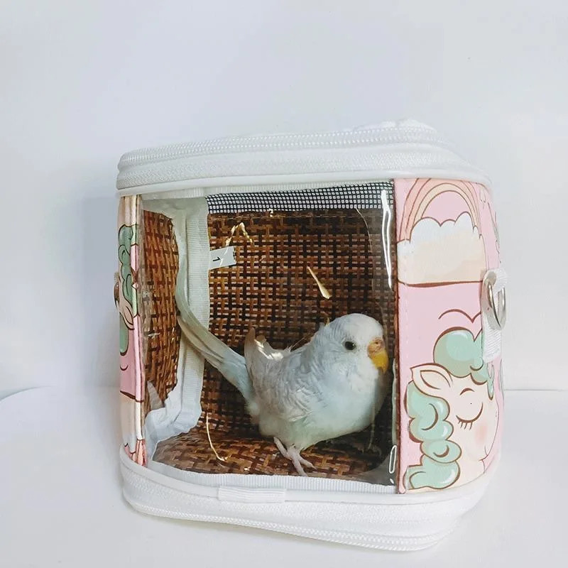 Lightweight Birds Bag Pet Bird Cage for Tiny Birds Hamsters Guinea Pigs Lizards Travel Portable Pet Parrot Backpack 250206