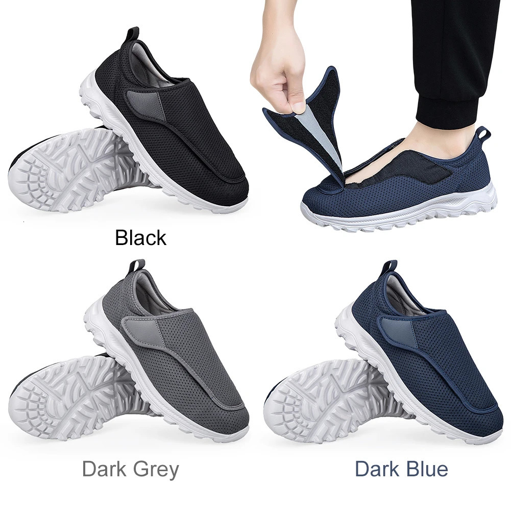 Men Diabetic Casual Shoes Breathable Non-slip Wide Walking Sneakers Outdoor 2024 Slip-On Orthopedic Shoes Men Shoes Gift 250214