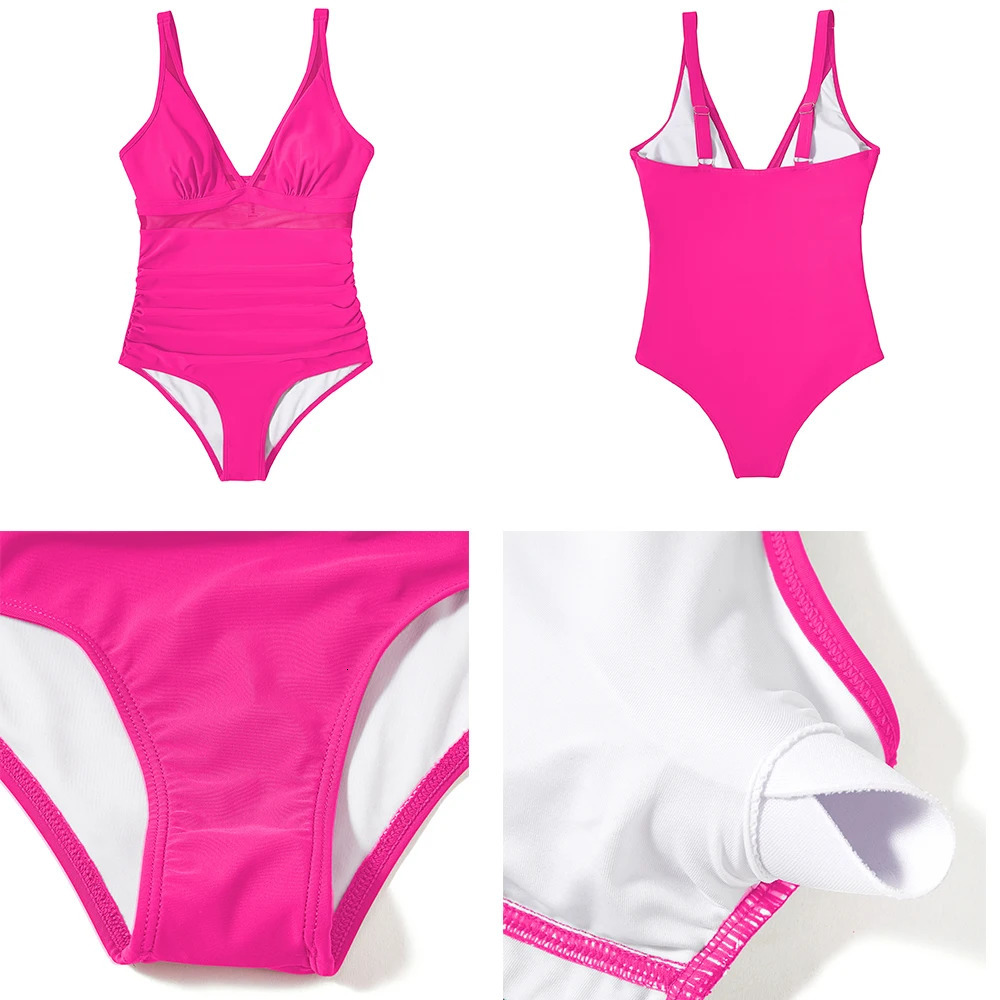 One Piece Swimsuit Women Hollow Out Bathing Suit Women Tummy Control Halter Swimwear Bikini Woman Push Up Swimsuits Female 250214