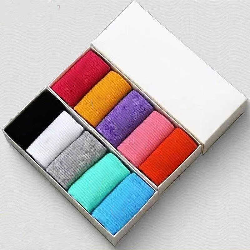 5 Pairs/box Men Women Socks Designer Classic Black White Gray Color Randomization Spring Summer Cotton Breathable Sports Sock