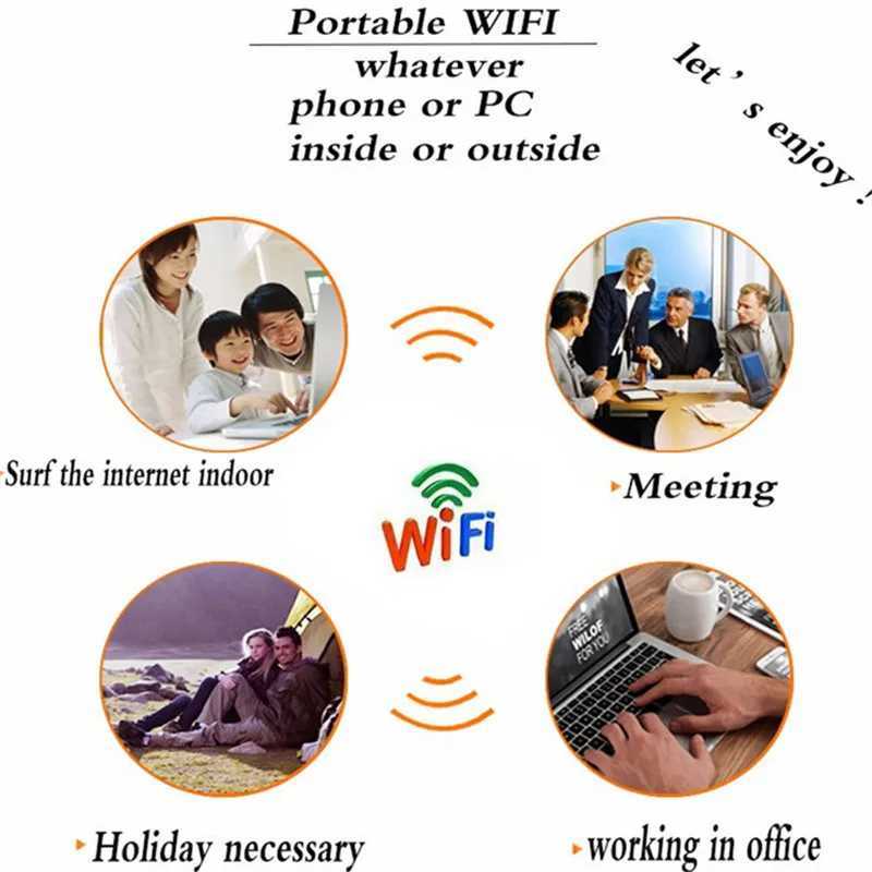 TIANJIE 4G Lte Pocket Wifi Router Car Mobile Hotspot Wireless Broadband Mifi Unlocked Modem With Sim Card SlotXJ250214