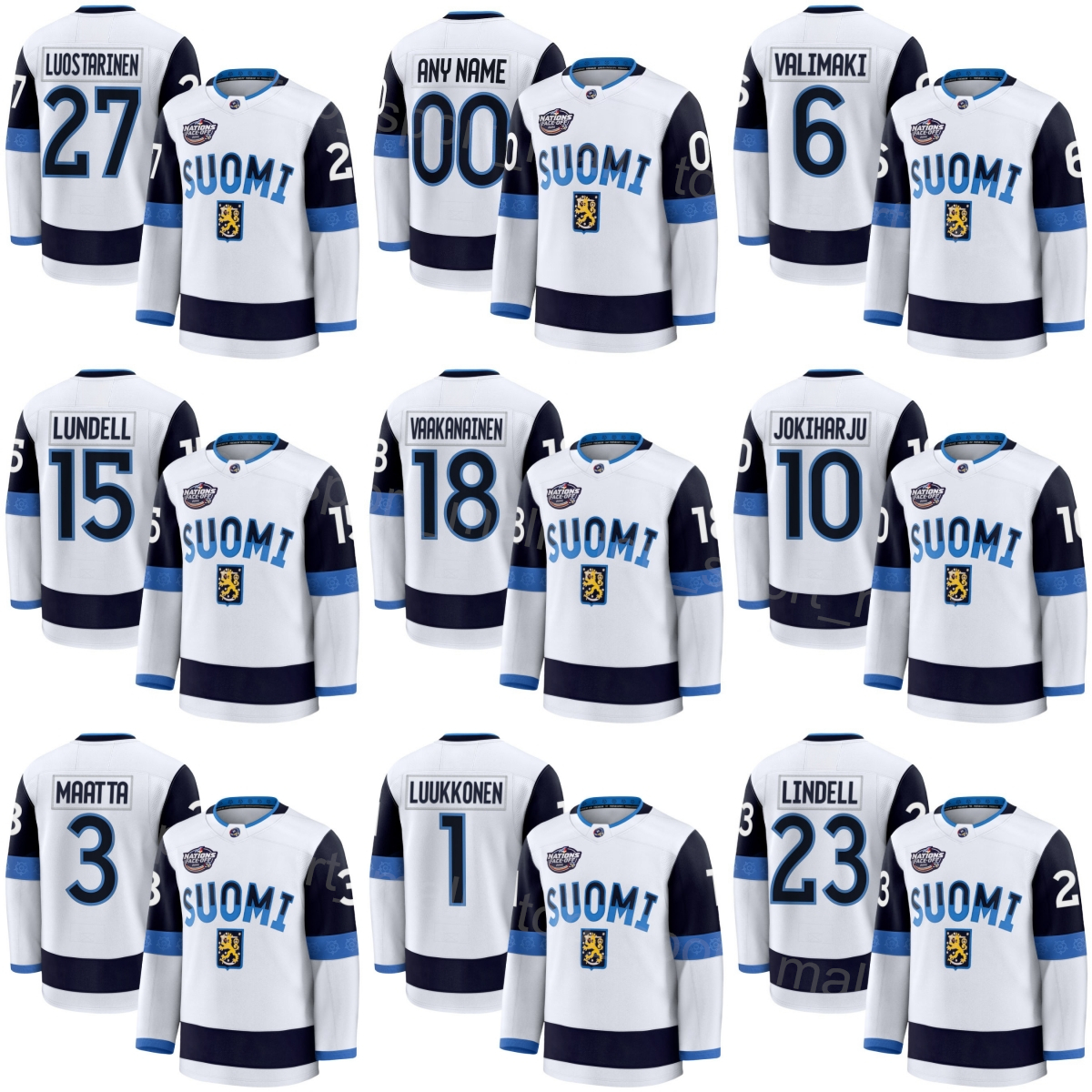 National 2025 Hockey Finlandia Jersey 4 Nazioni Face-Off 10 Henri Jokiharju 23 …