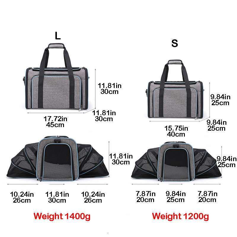 Dhpet Pet Backpack Outing Portable Hand-held Large Capacity Two Small