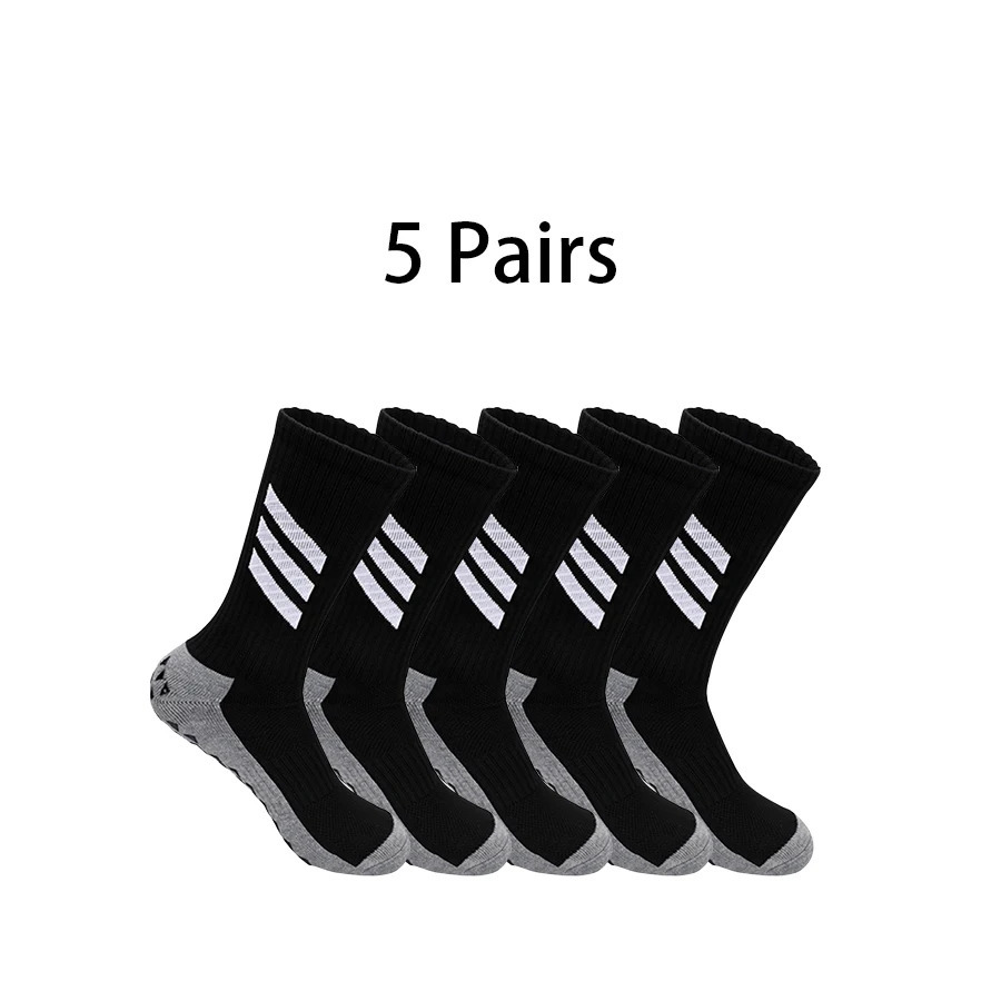 5 Pairs Football Socks Grip Anti Slip Soccer Socks Sports Men Women Baseball Rugby Socks Womens Yoga Socks Cycling Socks 250214