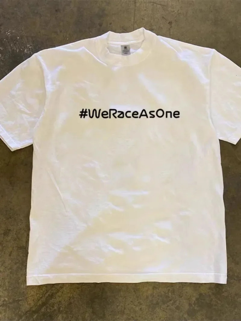 racing printed mens T-shirt cotton casual O-neck short sleeved womens streetwear oversized high-quality sports car top 250213