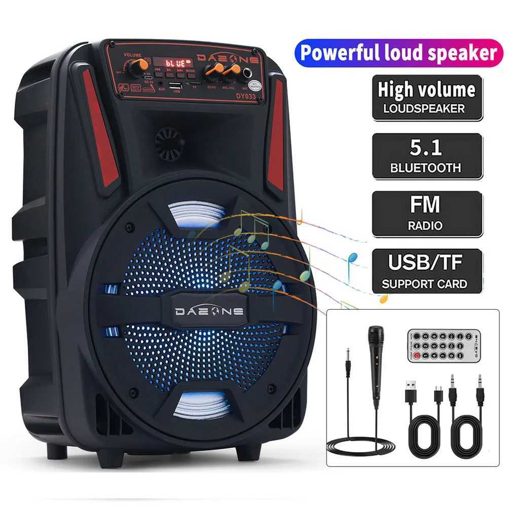 81000W Portable Speaker Heavy Bass Sound System Party DJ With Remote and microphone Led Light USB TF Subwoofer Z250214