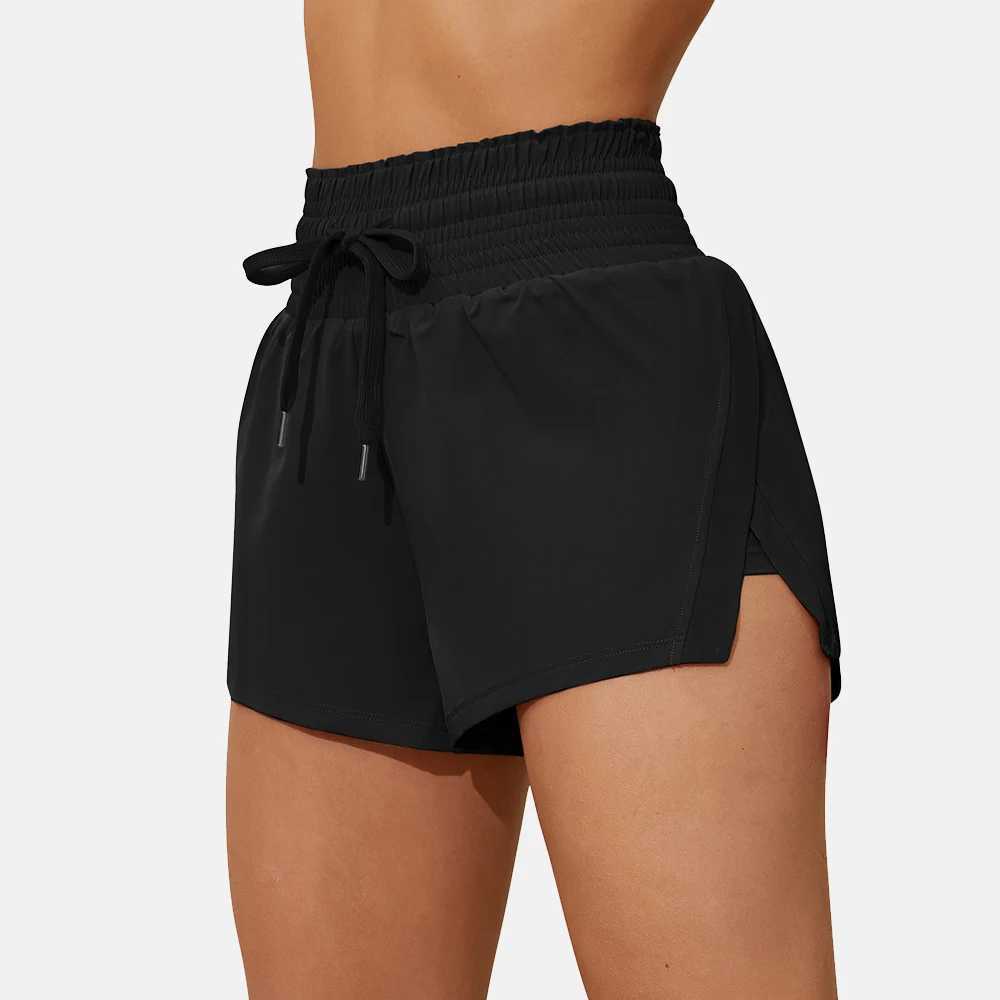 Anfilia Women Swimming Trunks High Waistband High Elastic Quick Dry Built In Linner Mesh Hem Cut with Inner Pocket Bikini Bottom W250214