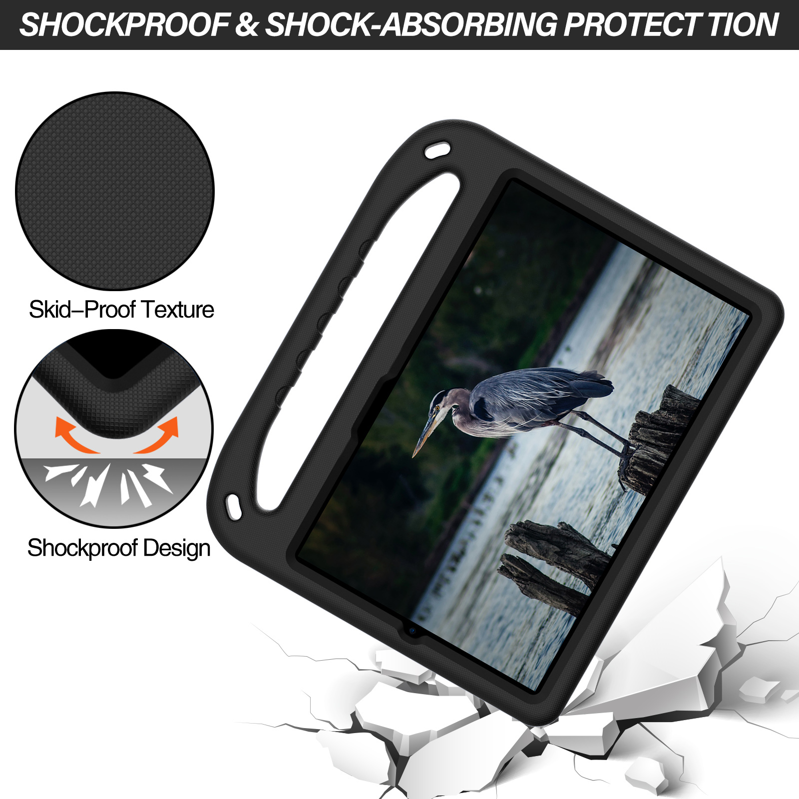 EVA Foam Handle Stand Shockproof Kids Case Rugged For XiaoMi Pad 4 Plus 5 6 7 Pro 11.2 inch 2024 RedMi SE Honor Pad X8 X8A X9 Huawei Matepad T8 M5 M6 