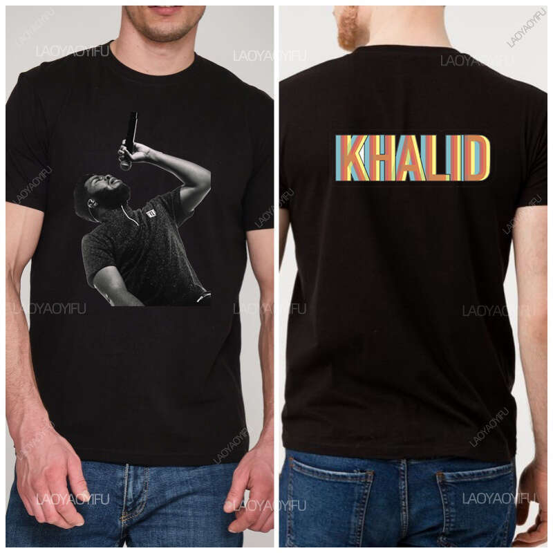 Rap 90S Hip-Hop Style Shirt Short Sleeve Tee Khalid Merch Women's T-Shirts 100% Cotton Y2k Vintage Top New In Tops & Tees Tshirt