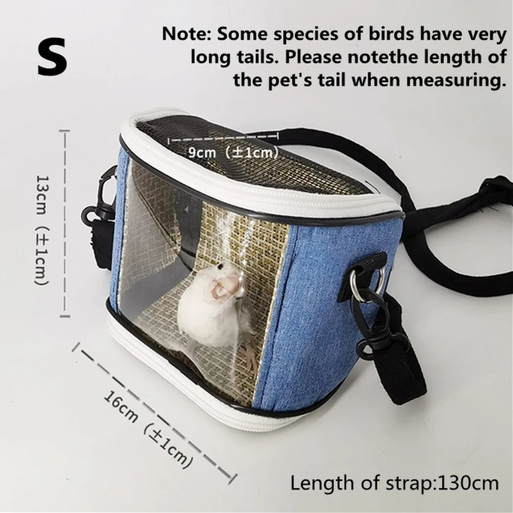 Lightweight Birds Bag Pet Bird Cage for Tiny Birds Hamsters Guinea Pigs Lizards Travel Portable Pet Parrot Backpack 250206