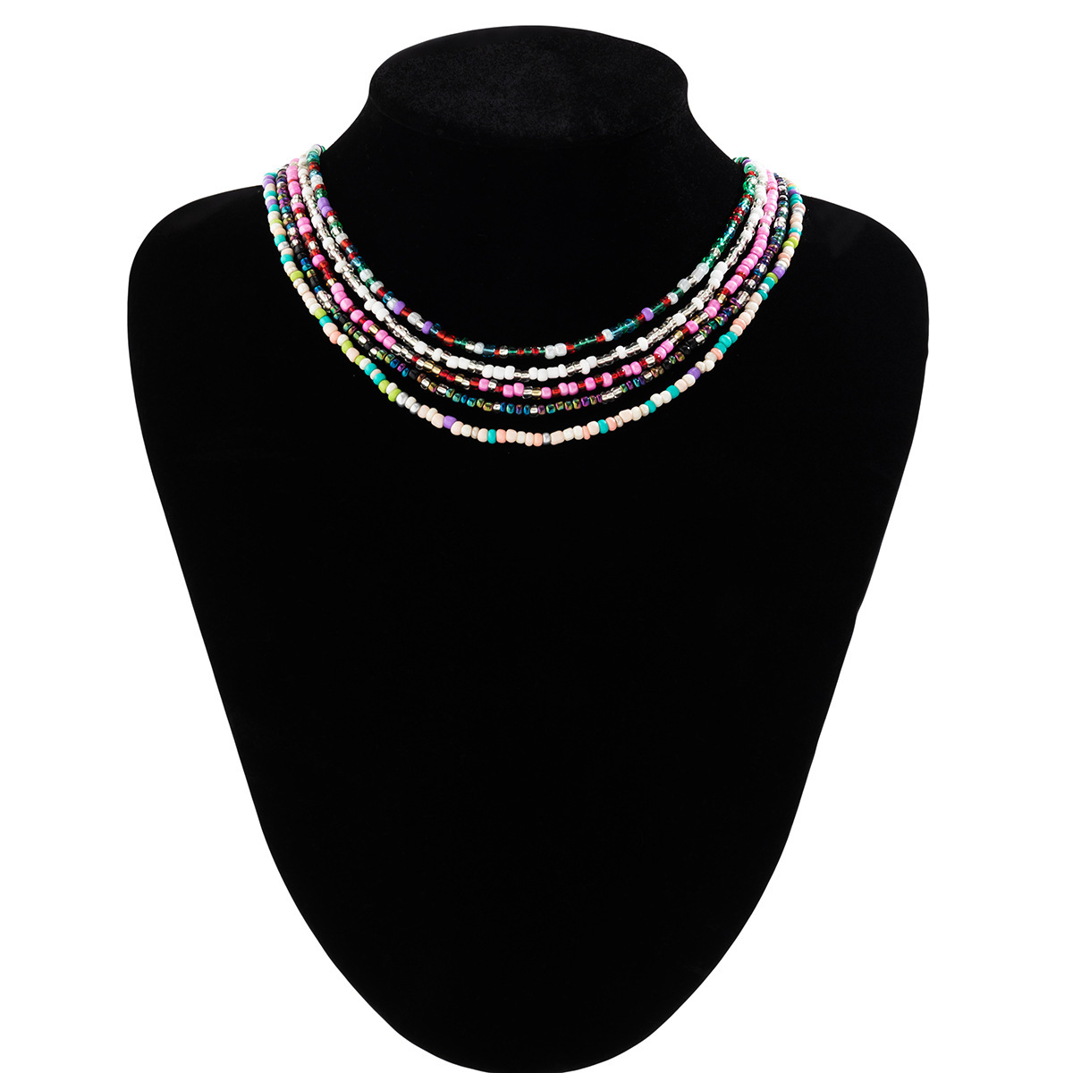 Woman Jewelry countryside summer beaded short collarbone chain sweet and minimalist vacation style fashion rice bead necklace