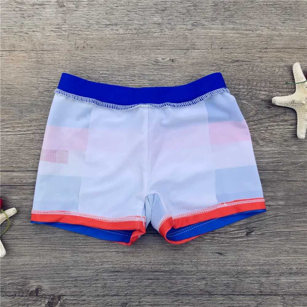 New Summer Boy Trunks For Swimming Colorful Striped Bathing Suit Children Swim Shorts Baby Boys Beach Swimwear Kids Clothing W250214