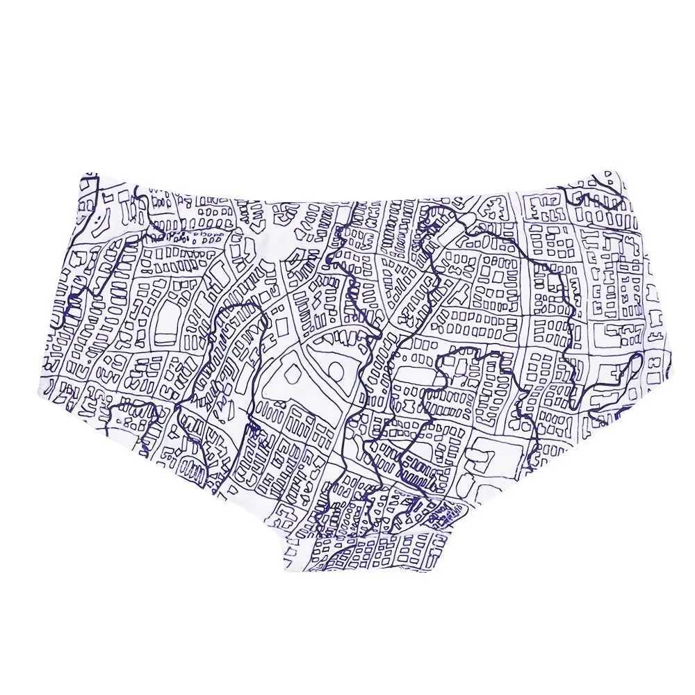 Mens Swimwear Sexy Swimming Trunks Briefs Low Waist Mens Map Print Beach Surfing Shorts Swim Trunks Mens Swimsuit Beachwear W250214