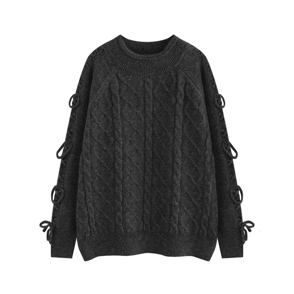 High Street Twist Jacquard Weave Pullover Knitted Sweaters For Men And Women Crew Neck Casual Baggy Autumn Clothes Oversized