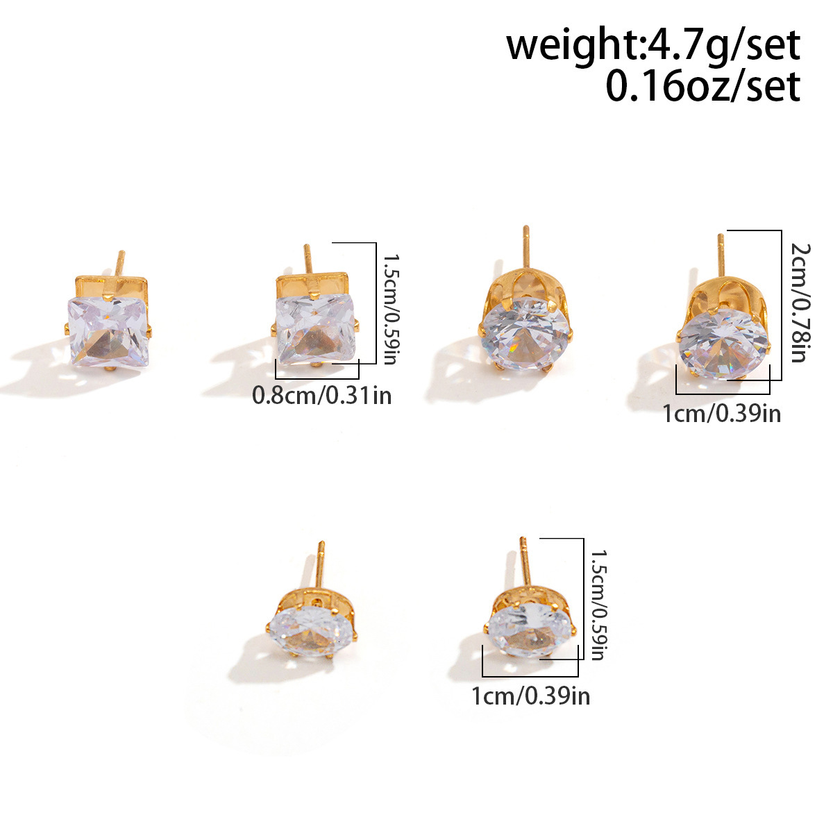 designer Jewelry imitation pearl zircon fashionable versatile metal feel set plain fashion ring earrings