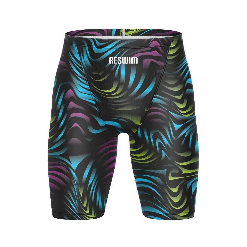 2025 Mens Print Swim Jammer Training Sports Beach Diving Surfing Pants Tights Shorts Swimming Trunks Summer Quick Dry Swimsuit W250214