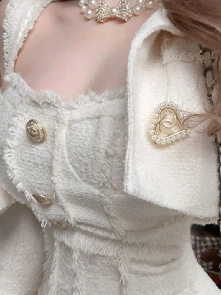 Elegant 2-piece set with dress suitable for women casual single-layer crop jacket solid hip set autumn womens office set 250210