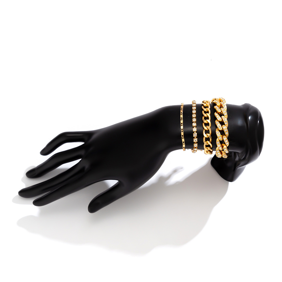 Women Woman Jewelry Hip Hop Sweet Cool Dia Cuban Buckle Christmas Style Stacked Metal Smooth Face designer Bracelet