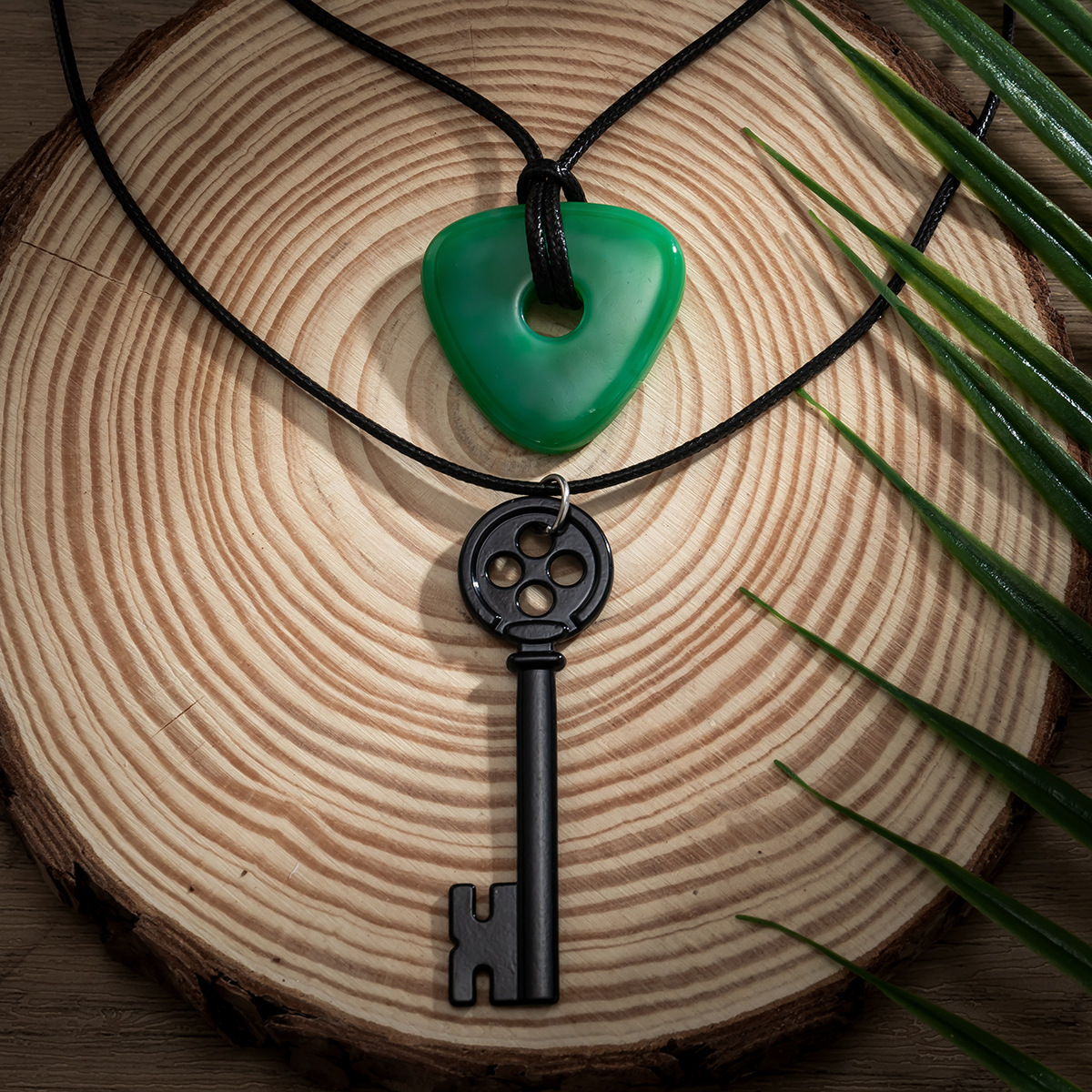 fashion Halloween Triangle Geometry Pendant, Unique Necklace, Female Gift Key, Minimalist designer Neckchain Jewelry