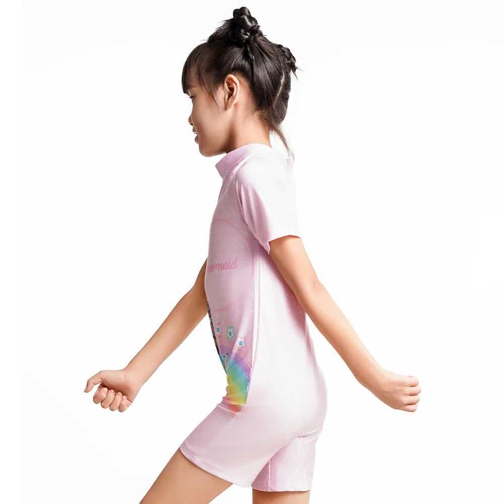 2025 New Cute Swimwear Girls Children One-piece suit Kids Swimming Costume Protection Light Breathable Swimming Set Z250214-1