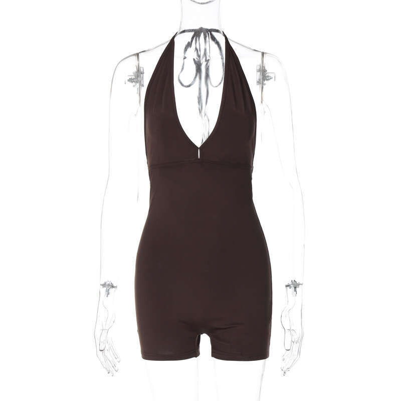 European American style women's summer products fashionable and sexy backless pleated lace up jumpsuit wholesale 2025 new casual versatile fashio