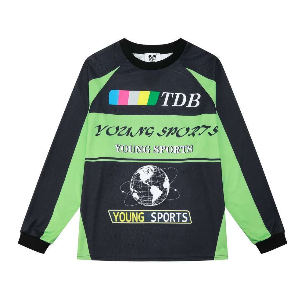 Retro Contrast Color Sports Baseball Tshirts For Men And Women Breathable Mesh Casual Long Sleeve Tee Pullover Crew Neck T-Shirt