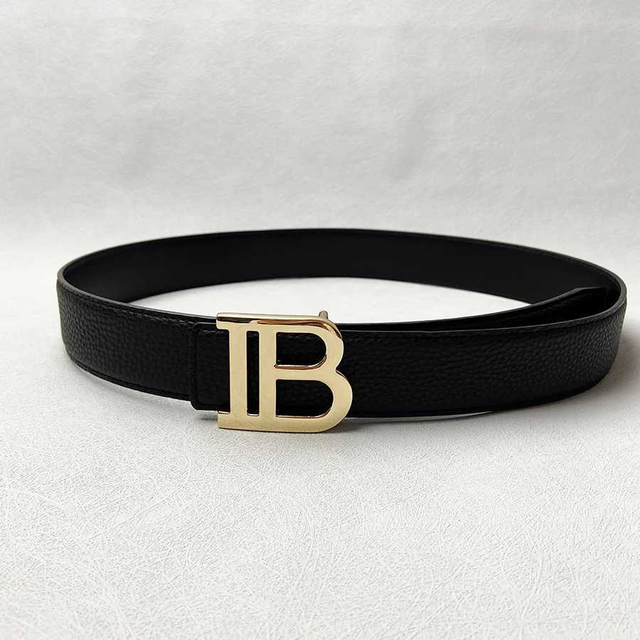 Belts Fashion Men Luxury Strap Genuine Leather B Belts Designer Gold Silver Smooth Buckle Female For Man Hip Jeans H25214