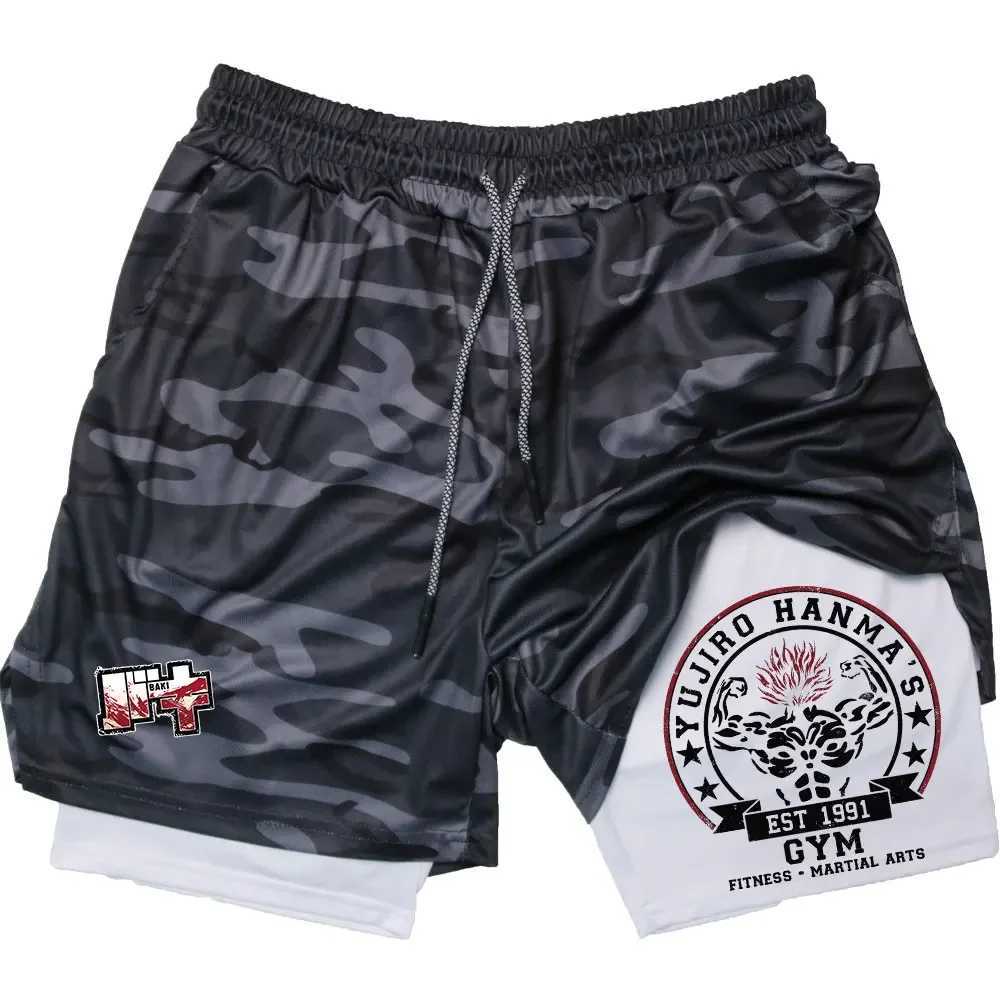 Anime Baki Shorts GYM Performance Shorts Men Running Beach Bottoms Summer Sportswear Fitness Training Jogging Short PantsXJ250213