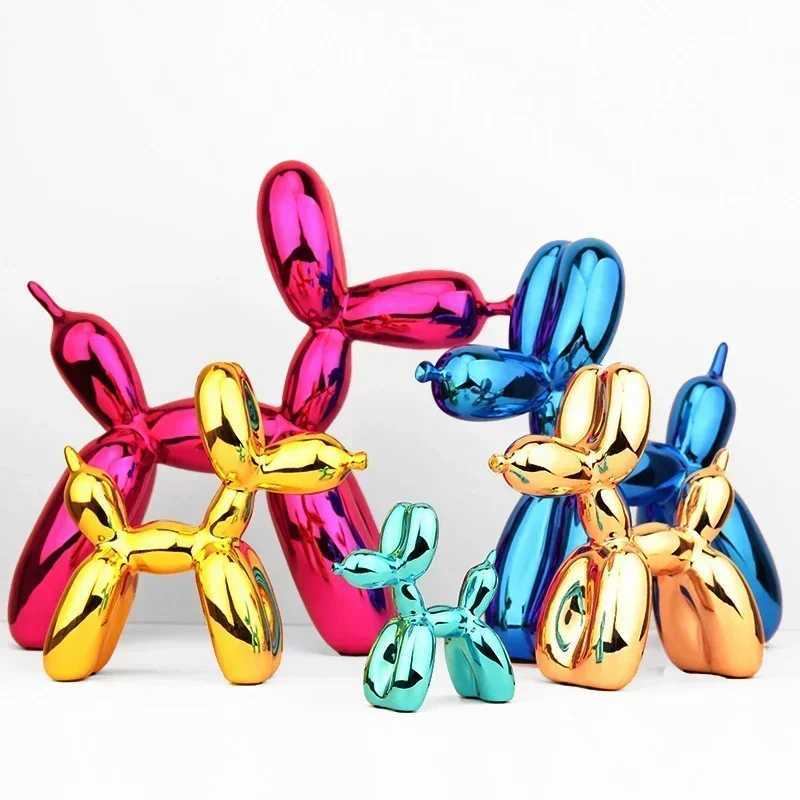 Resin Balloon Dog Sculpture Nordic Puppy Home Decor Living Room Desk Decor Office Figurines for Interior Decoration Home StatueXJ250214