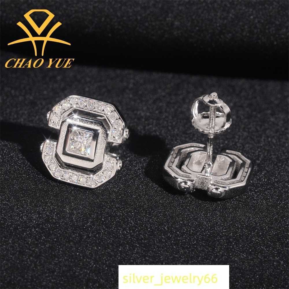 New 925 Silver VVS Mozambique Exquisite Earnail Main Stone 3.0mm Hip hop Earaccessory