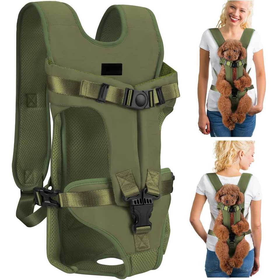 Others Dog Carrier Pet Carrier Backpack for Dogs Cat Thickened Sponge Pet Front Dog Carrier Backpacks Portable Puppy Transportation Dog Bags H250213
