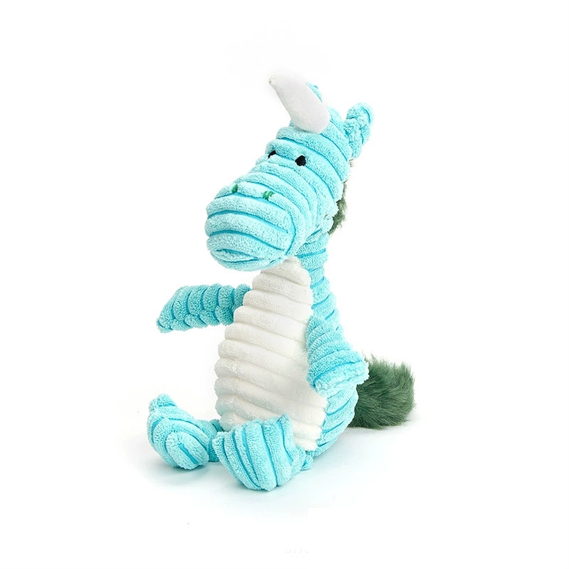 Plush Dog Toy Animals Shape Bite Resistant Squeaky Toys Corduroy Dog Toys for Small Large Dogs Puppy Pets Training Accessories