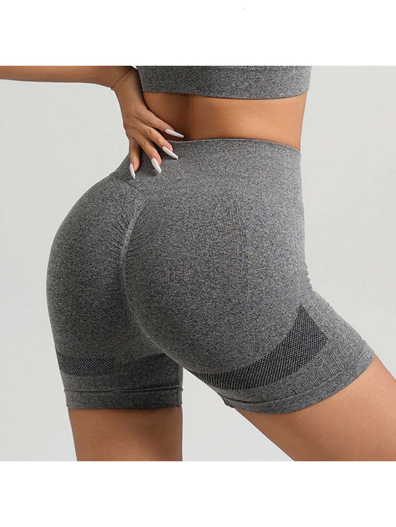 Women 2 Piece Stretchy Sports Bra And High Waisted Seamless Workout Shorts Sets Gym Clothes