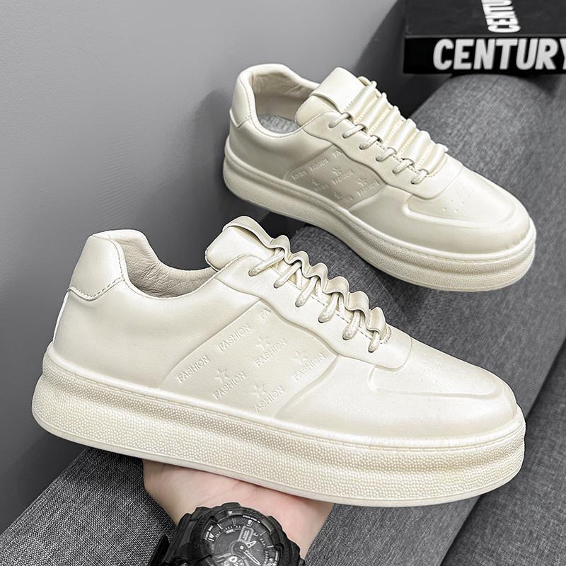 2025 Spring New White Flat Bottomed Men's Breathable Sports And Leisure Multi Functional Board Shoes Outdoor Youth School Men's Style Shoes