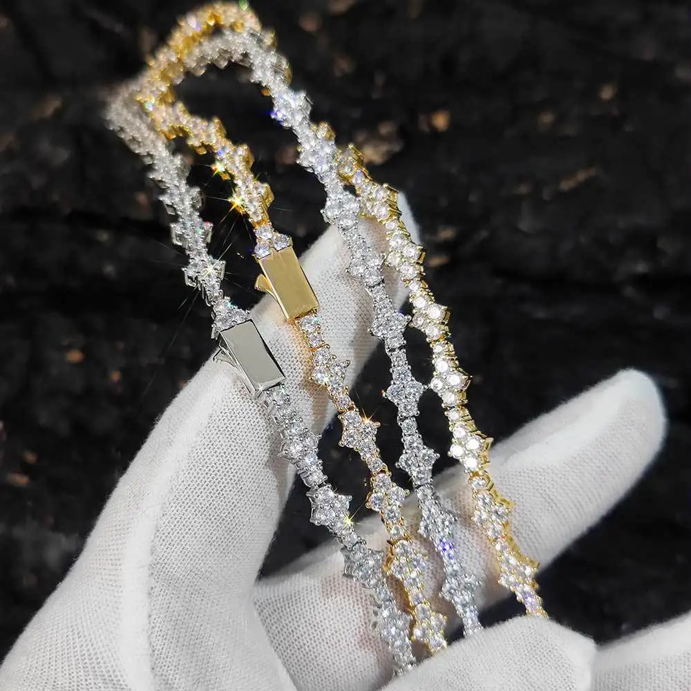 Iced Out Cubic Zirconia Tennis Bracelet Layering Bracelets Trendy Stuff for Men Women 250211