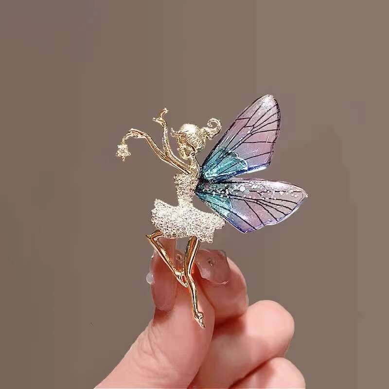 New Angel Wings brooch High end Dance Girl Coat Breast wer Creative Pin Clothing Accessories