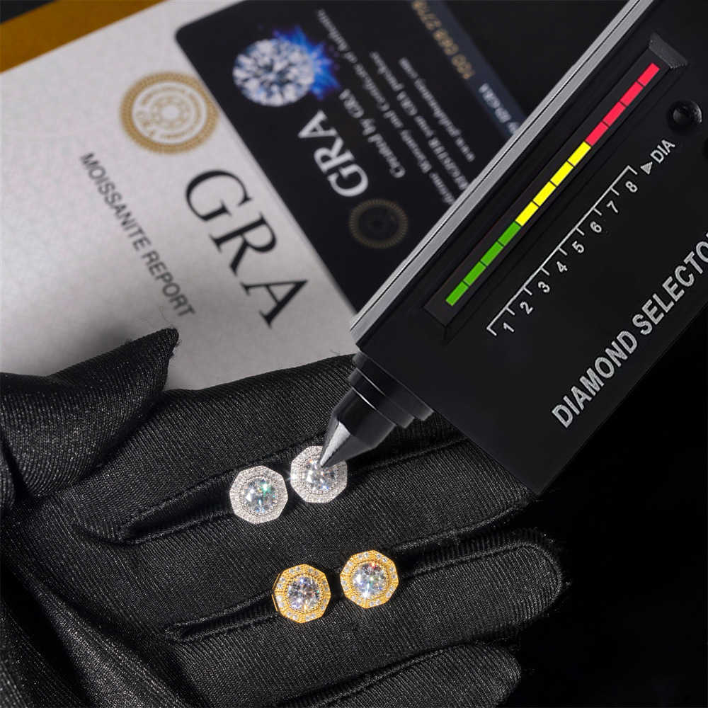 Trendy new 925 silver vv vs moissani niche earrings for men and women popular fashion earrings