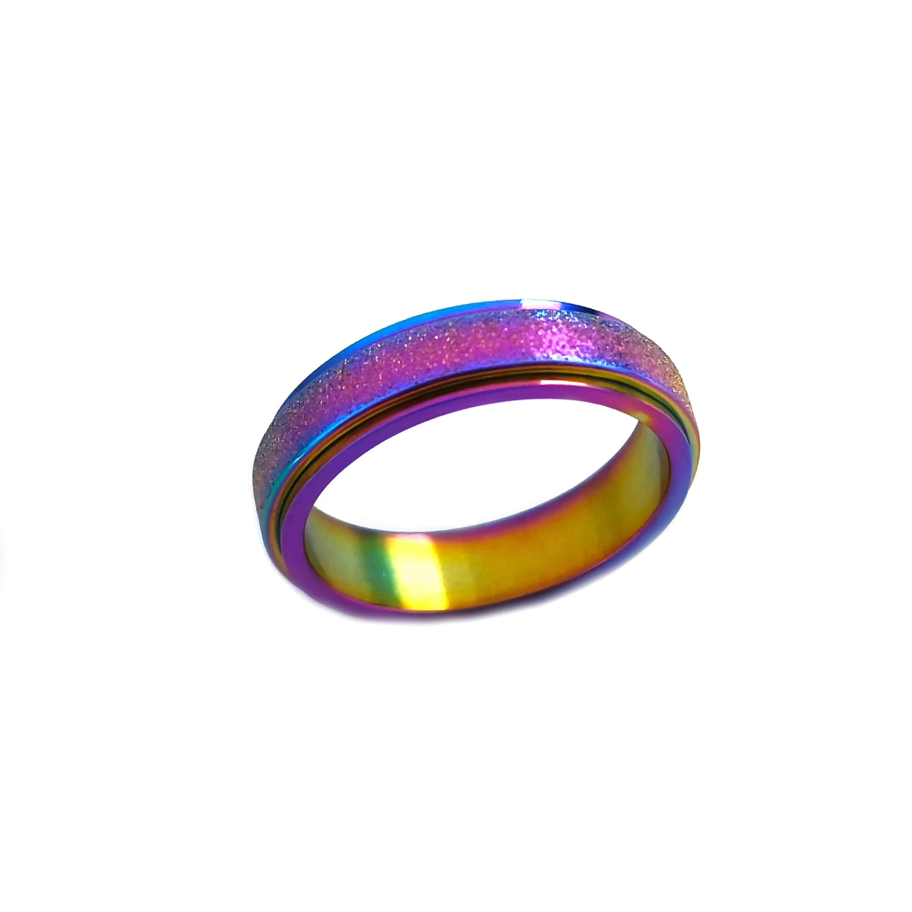 Titanium Steel Brushed Ring Rotatable Anti-Anxiety Stress Reducing Ring Ring Couple Rings love ring gold ring designer ring JZ000A13