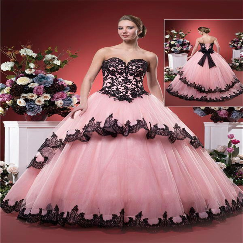 Victorian Pink And Black Gothic Wedding Dress Aesthetic 1850s Medieval Civil War Bridal Dress Corset Celtic Country Bride Dress 2025 Robe De Mariee No